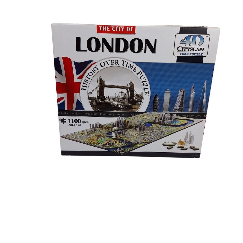 4D Cityscape London History Over Time Puzzle 1100+ Pcs 3D Building Model 40012